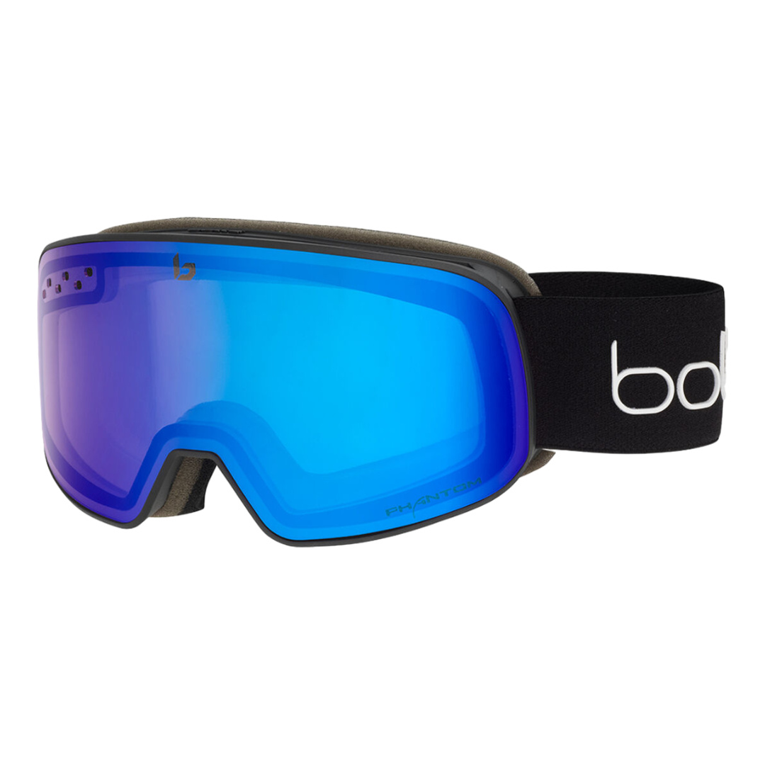 Maschera BOLLE NEVADA SMALL Black Corp Matte - Phantom+ Blue Semi-Polarized Photochromic Cat 1 to 3