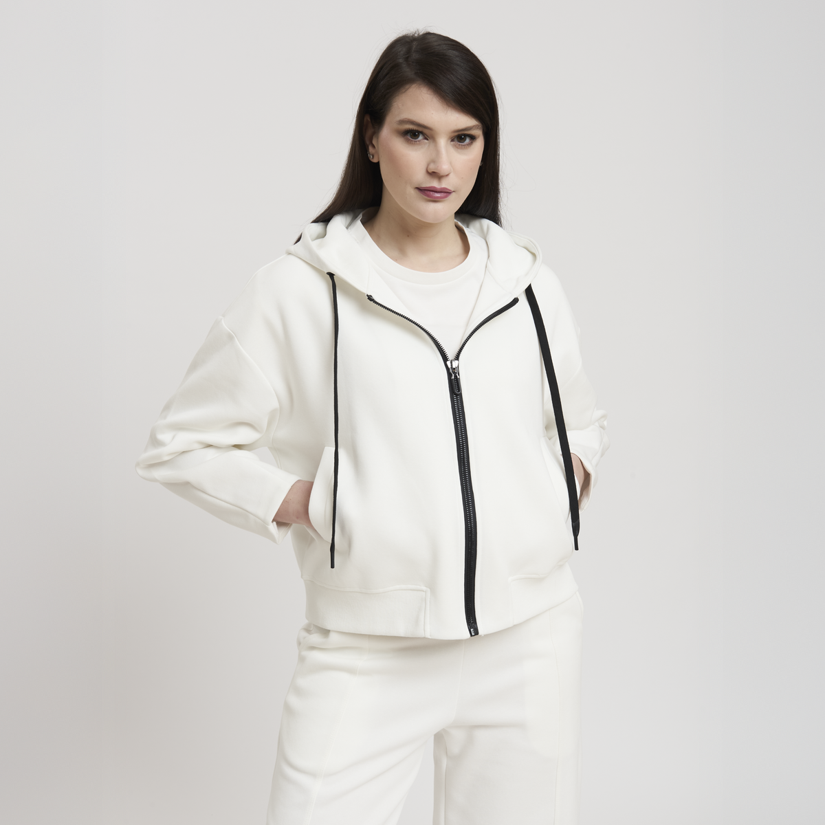 LALLA WOMAN FULL ZIP HOODY SWEATSHIRT