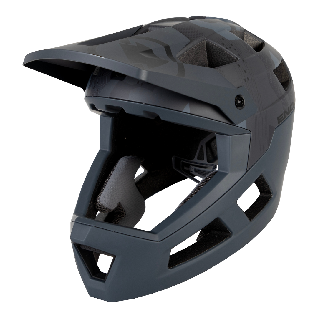 ENDURA Singletrack Youth Full Face Helmet_Grey Camo|Junior