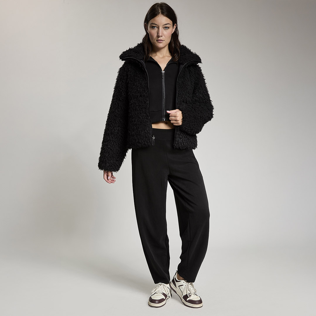 LA TERRY WOMAN TEDDY JACKET REVERSIBLE