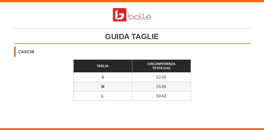 Guida alle taglie BOLLÉ